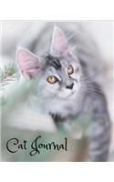 Cat Journal: "8 X 10" - Paperback, Blank Lined Paper, Decorative Pages with Various Cat Images