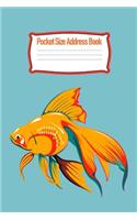 Pocket Size Address Book: Contact Addresses, Phone Numbers, Emails, Birthdates - Goldfish Cover