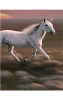 Horse Notebook: 8.5 X 11 202 Wide Ruled Pages