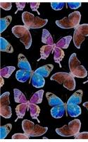 Journal: Shimmery Butterflies: Lined Journal, 120 Pages, 5.5 x 8.5, Butterflies. Soft Cover, Matte Finish