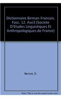 Dictionnaire Birman-Francais. Fasc. 12