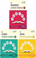 Reasoning, Maths and Science Olympiad Workbook Combo - Class 3