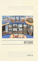 Vintage Lined Notebook Greetings from Belmar, New Jersey