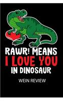 RAWR! Means I LOVE YOU in Dinosaur - Wein Review: Bewerte deine Lieblingsflasche und vergesse niemehr den Namen oder den Jahrgang!