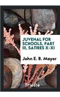 Juvenal for Schools, Part III, Satires X-XI
