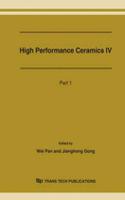 High Performance Ceramics Iv  3 Parts (3 Vol. Set)
