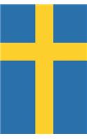 Sweden Flag Notebook - Swedish Flag Book - Sweden Travel Journal: Medium College-Ruled Journey Diary, 110 page, Lined, 6x9 (15.2 x 22.9 cm)