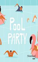 Notebook blank: POOL-Party - A4 format - 112 pages - notebook with register - ideal as diary, sketchbook, sketchbook, drawing book or empty colouring book