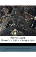 Zeitschrift. Romanistische Abteilung