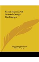 Social Maxims Of General George Washington