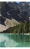 Moraine Lake in Canadian Rockies Journal: 150 page lined notebook/diary