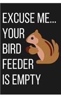 Excuse Me Your Bird Feeder Is Empty