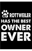 My Rottweiler Has The Best Owner Ever: Cute Rottweiler Lined journal Notebook, Great Accessories & Gift Idea for Rottweiler Owner & Lover. Lined journal Notebook With An Inspirational Quo