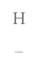 Buchstabe H Notizbuch