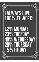 I Always Give 100% at Work