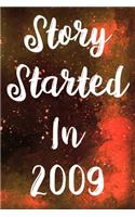 Story Started In 2009: The perfect gift for a birthday - unique personalised year of birth journal!