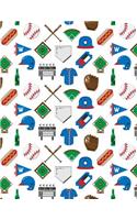 Baseball Game Notebook - 4x4 Quad Ruled