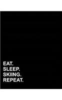 Eat Sleep Skiing Repeat: (Blank Sheet Music for Guitar)