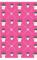 Daily Planner: Undated Daily Planner & Tracker - Pink Potted Cactus Succulents Desert Flower Succulent
