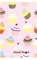 Cupcake Notebook: 190 Notebook Lined Page Softcover Notes Journal, College Ruled Composition Notebook ( 6 X 9, 190 Pages)