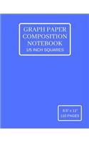 Graph Paper Composition Notebook: Grid Paper Notebook (Large), Quad Ruled 5 Squares Per Inch, Blue Soft Cover