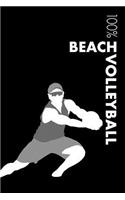 Mens Beach Volleyball Notebook: Blank Lined Mens Beach Volleyball Journal for Player and Coach