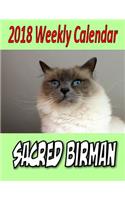 2018 Weekly Calendar Sacred Birman: Cat Jokes, Puns, & Mazes, Personal Notes, To Do List and More...