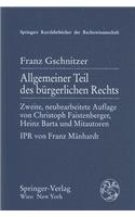 Allgemeiner Teil Des Burgerlichen Rechts