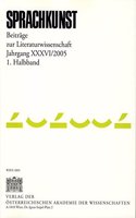 Sprachkunst. Beitrage Zur Literaturwissenschaft Jahrgang XXXVI/2005 1. Halbband