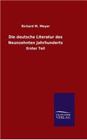 deutsche Literatur des Neunzehnten Jahrhunderts