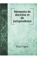 Memento de doctrine et de jurisprudence