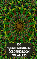 100 Square Mandalas Coloring Book For Adults