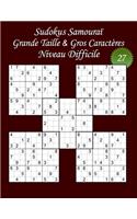 Sudokus Samouraï - Grande Taille & Gros Caractères - Niveau Difficile - N°27