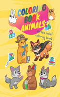 Coloring book animals - stress relief coloring book