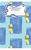 Composition Notebook: A 6x9 Inch Matte Softcover Paperback Notebook Journal With 120 Blank Lined Pages -Handwriting Paper- Back to School Yellow Highlighter