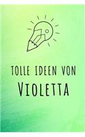 Tolle Ideen von Violetta: Kariertes Notizbuch mit 5x5 Karomuster für deinen Vornamen