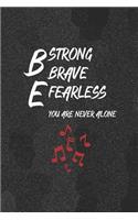 Be Strong Brave Fearless You Are Never Alone