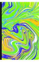 Krisp Lined Journal Notebook for Writing - 180 Classic Cream A5 Blank Pages: (1 Marble Blue and Green Color Art for Women, Men and Kids)