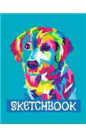 Sketchbook: Inspirational Large Journal Dog Sketch Book for Sketching, Doodling and Drawing, Workbook for Kids and Adults