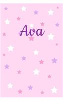 Ava First Name Personalized Notebook