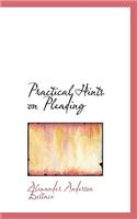 Practical Hints on Pleading