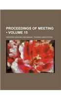 Proceedings of Meeting (Volume 15): (English)