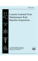 Lessons Learned From Maintenance Rule Baseline Inspections