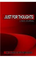 Just For Thoughts Soft Cover Lined Journal/Notebook (Red Swirl)