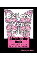 Adult Activity Book Inspirational Quotes