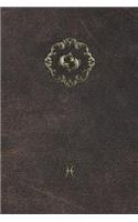 Monogram Pisces Notebook: Blank Diary Journal Log Notebook(76 Monogram Aged 150 Lined)