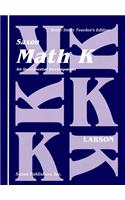 Saxon Math K Home Study Teachers Manual First Edition