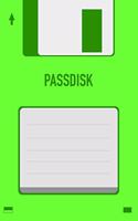 Green Passdisk Floppy Disk 3.5 Diskette Retro Password log [110pages][6x9]