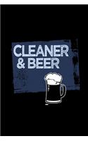 Cleaner & beer: Notebook - Journal - Diary - 110 Lined pages - 6 x 9 in - 15.24 x 22.86 cm - Doodle Book - Funny Great Gift