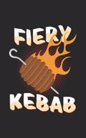 Fiery Kebab: 6x9 Kebab - blank with numbers paper - notebook - notes